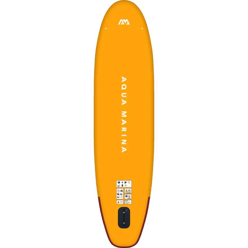 Aqua Marina Fusion Paddleboard Inflatable SUP In Yellow Back View