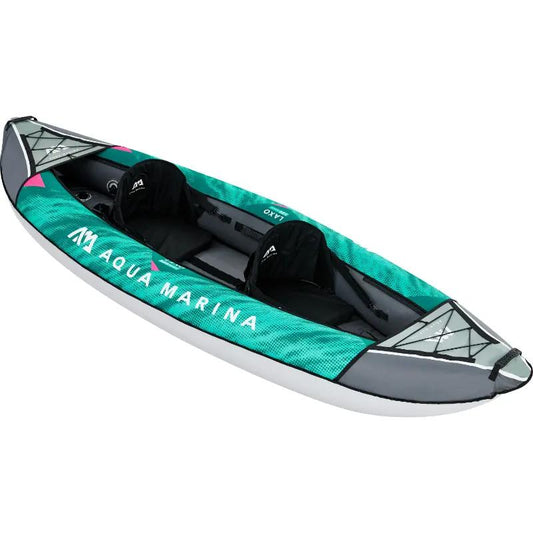 Aqua Marina Laxo Inflatable Kayak In Green Side View