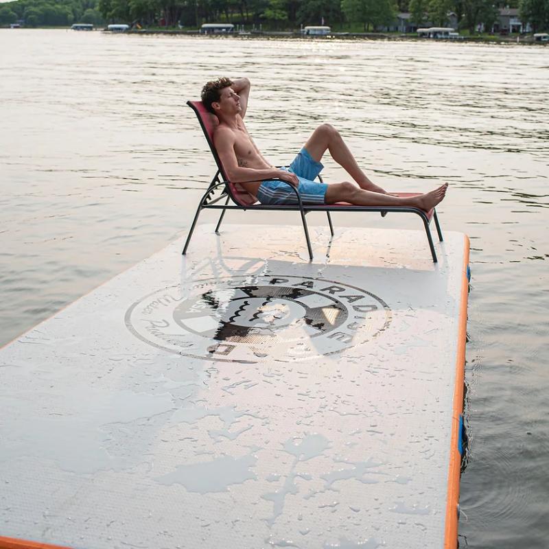 Paradise Pad Floating Mat 6x10 Red With Chair