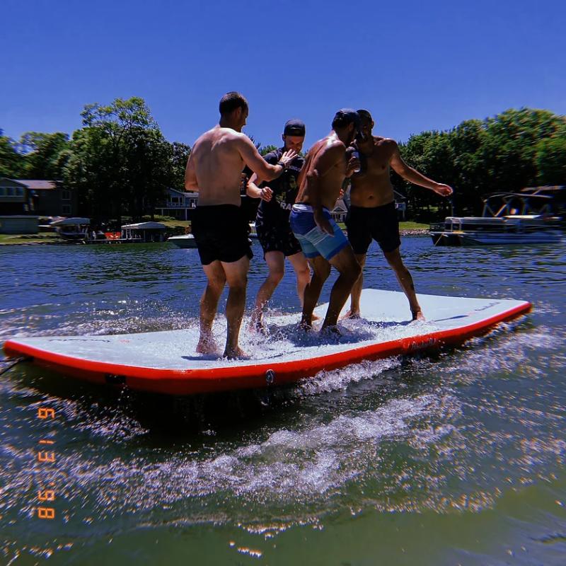 Paradise Pad Water Mat 6x13 Red Guys Lifestyle