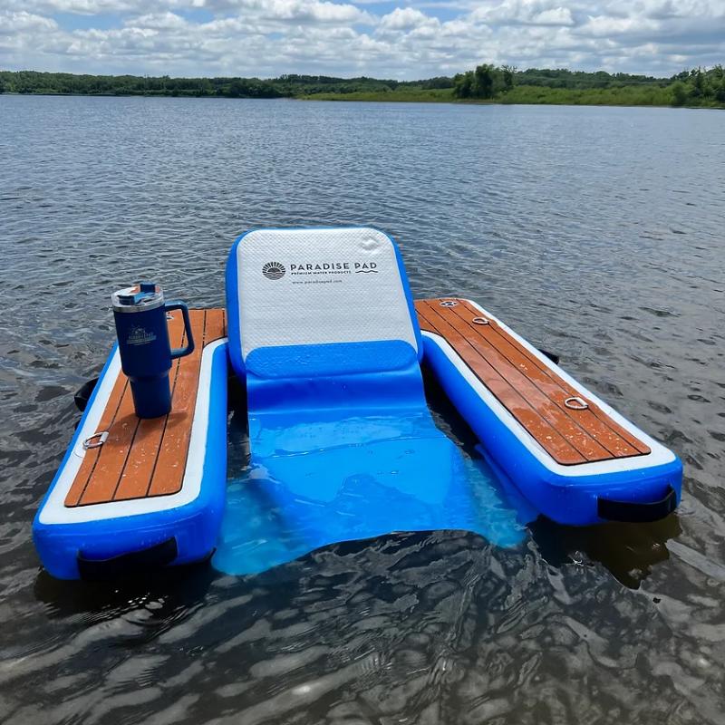 Paradise Pad Inflatable Lake Chair In Water