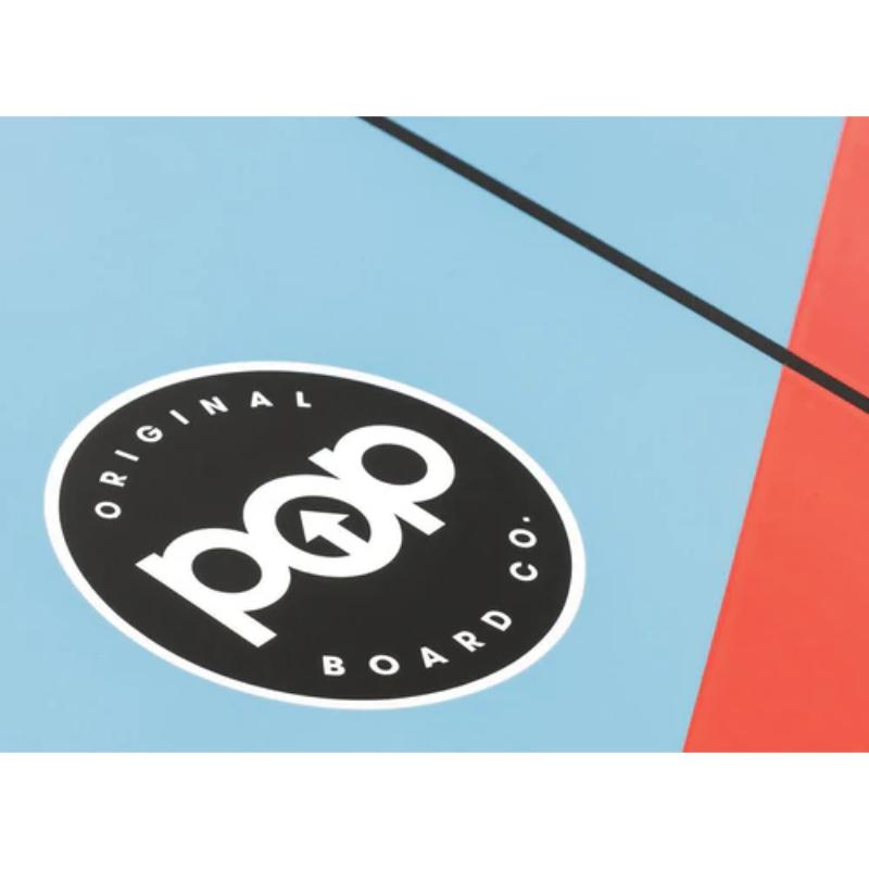 Pop Board Co Battle Fish Surfboard Logo Close Up