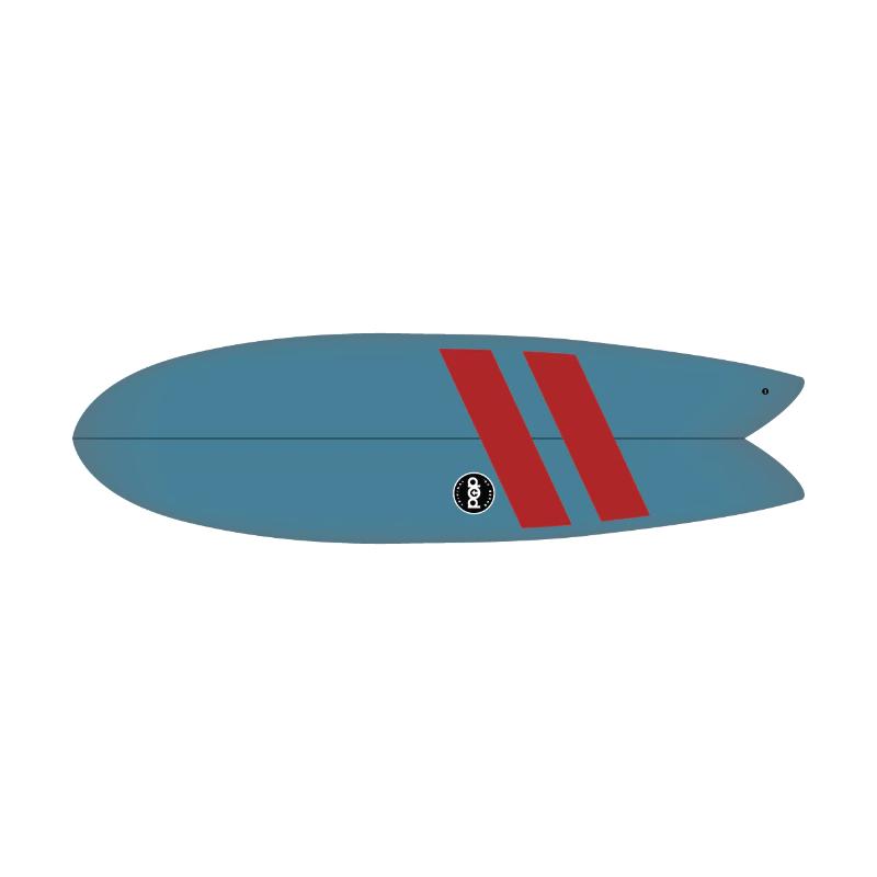 Pop Board Co Battle Fish Surfboard Sideways
