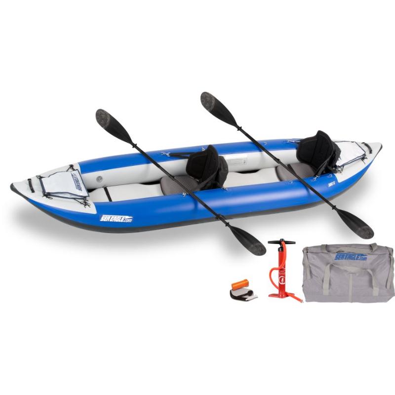 Sea Eagle Kayak 380X Pro Carbon In Blue Front View