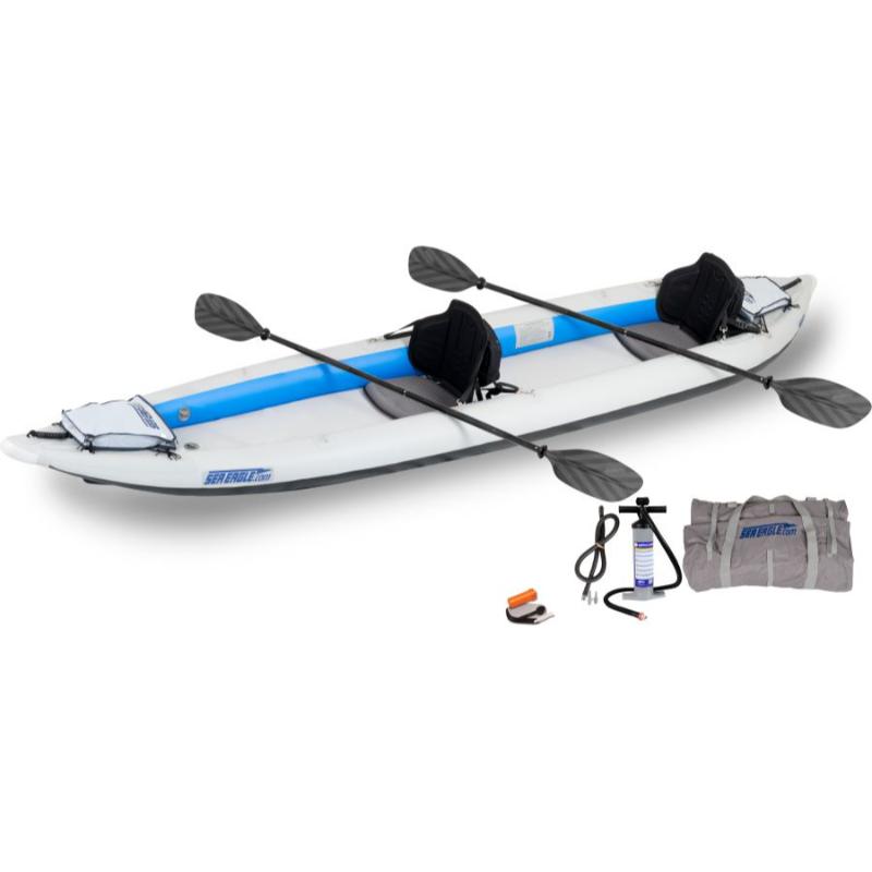 Sea Eagle FastTrack 465 Inflatable Kayak Pro 2 Person In White Front View