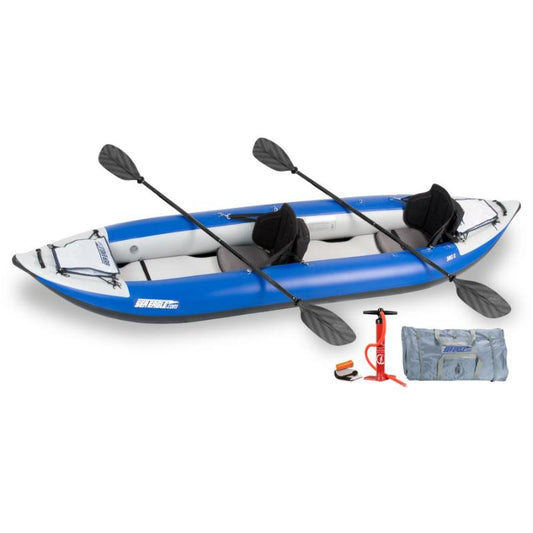Sea Eagle 380X Inflatable Kayak Pro In Blue Front View