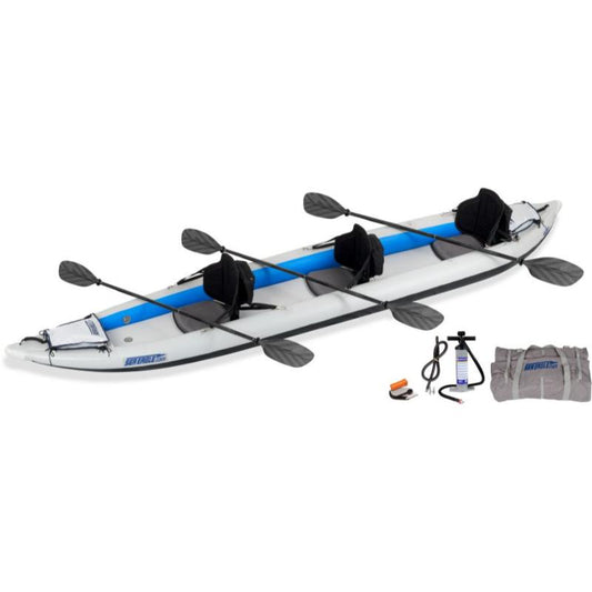 Sea Eagle 465FT Inflatable Kayak Pro In White Front View