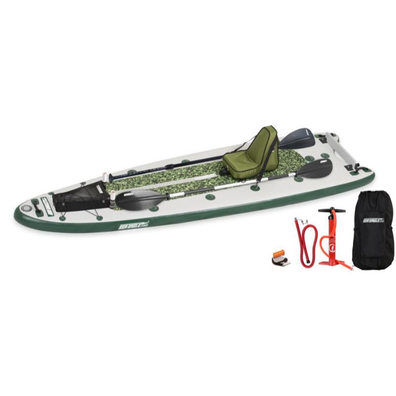Sea Eagle FS126 Inflatable SUP Deluxe In Green Front View