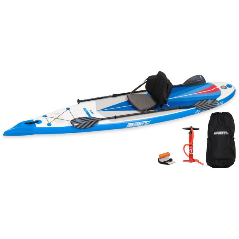 Sea Eagle NeedleNose 126 Inflatable SUP Pro In Blue Front View
